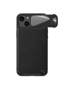 NILLKIN Maska Cam Shield Leather S za iPhone 14, crna - F109793