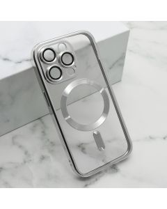 Maska za iPhone 15 Pro (61) CAMERA PROTECT MagSafe srebrna