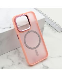 Futrola Shining Magsafe za iPhone 15 Pro, roze - F112833