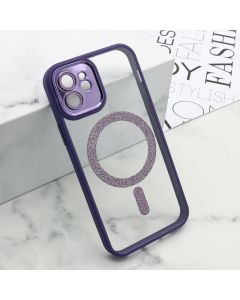 Maska DIAMOND MagSafe za iPhone 12, ljubičasta - F114955