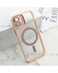 Maska DIAMOND MagSafe za iPhone 12, roza - F114956