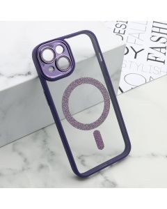 Maska DIAMOND MagSafe za iPhone 14, ljubičasta - F114967