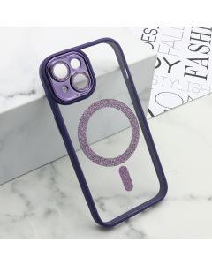 Maska DIAMOND MagSafe za iPhone 15, ljubičasta - F114976