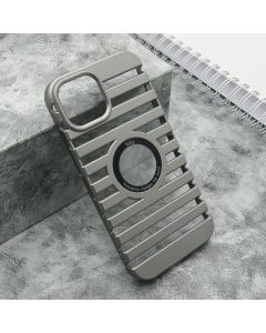 Maska LINES LOGO CUT za iPhone 15, siva - F116266