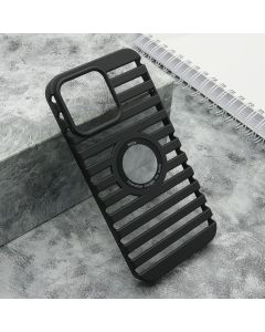 Maska LINES LOGO CUT za iPhone 15 Pro Max, crna - F116273