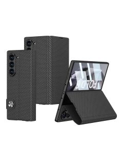 Maska Leather za Samsung F956B Galaxy Z Fold 6 5G karbon, crna - F116688