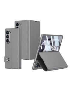 Maska Leather za Samsung F956B Galaxy Z Fold 6 5G, siva - F116690
