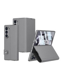 Maska za Samsung Galaxy Z Fold 6 5G LEATHER siva (GKK case)