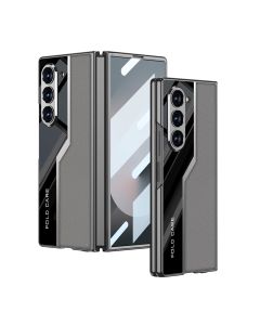 Maska za Samsung Galaxy Z Fold 6 5G LEATHER STYLE siva (GKK case)