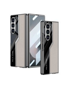 Maska za Samsung Galaxy Z Fold 6 5G LEATHER STYLE zlatna (GKK case)