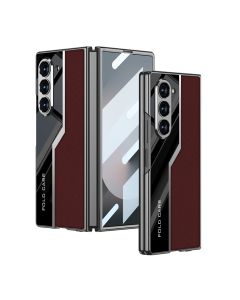 Maska za Samsung Galaxy Z Fold 6 5G LEATHER STYLE crvena (GKK case)