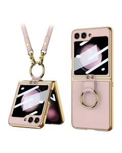 Maska za Samsung Galaxy Z Flip 6 5G/Z Flip 7 FE 5G GOLD EDGE roze (GKK case)