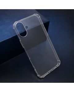 Silikonska maska Crashproof za iPhone 16 Plus, providna - F117144