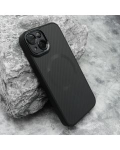Maska CARBON MagSafe za iPhone 14, crna - F117354