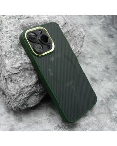 Maska CARBON MagSafe za iPhone 15 Pro Max, zelena - F117361