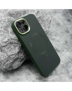 Maska CARBON MagSafe za iPhone 13, zelena - F117382