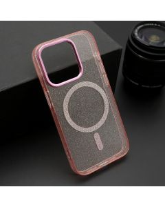 Maska Sparkling Magsafe za iPhone 15 Pro, roze - F117447