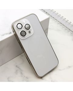 Maska ELEGANT METAL MAGSAFE za iPhone 16 Pro, bela - F118552