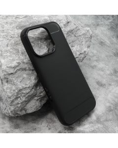 Maska silikon BRUSHED za iPhone 16 Pro, crna - F118694
