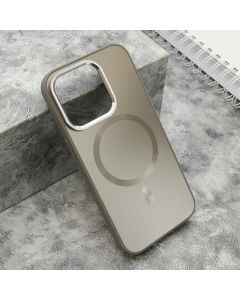 Maska COLOR METAL MagSafe za iPhone 15 Pro, srebrna - F119344