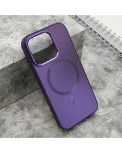 Maska COLOR METAL MagSafe za iPhone 15 Pro, ljubičasta - F119346