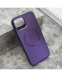 Maska COLOR METAL MagSafe za iPhone 12/12 Pro, ljubičasta - F119367