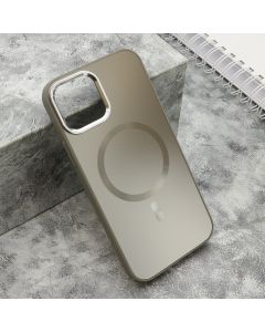 Maska COLOR METAL MagSafe za iPhone 12, srebrna - F119553