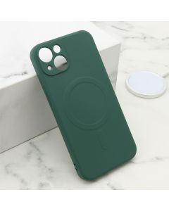 Maska VELVET TOUCH MagSafe za iPhone 13, tamno zelena - F119925