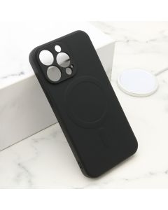 Maska VELVET TOUCH MagSafe za iPhone 13 Pro, crna - F119926