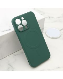 Maska VELVET TOUCH MagSafe za iPhone 13 Pro, tamno zelena - F119929