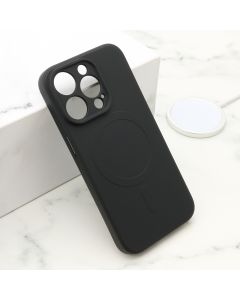 Maska VELVET TOUCH MagSafe za iPhone 14 Pro, crna - F119934