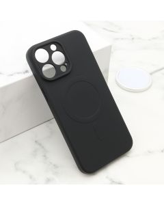 Maska VELVET TOUCH MagSafe za iPhone 14 Pro Max, crna - F119938