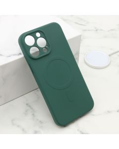 Maska VELVET TOUCH MagSafe za iPhone 14 Pro Max, tamno zelena - F119941