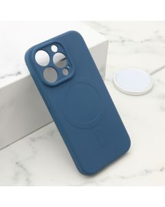 Maska VELVET TOUCH MagSafe za iPhone 15 Pro, plava - F119948