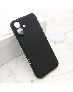 Maska VELVET TOUCH MagSafe za iPhone 16 Plus, crna - F119958