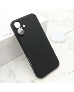 Maska za iPhone 16 Plus (67) VELVET TOUCH MagSafe crna