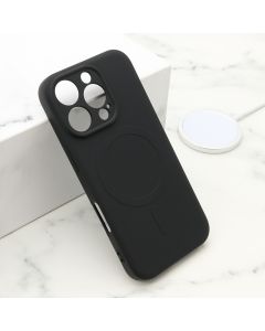Maska VELVET TOUCH MagSafe za iPhone 16 Pro, crna - F119960