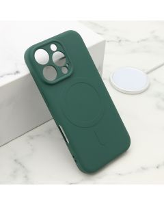 Maska VELVET TOUCH MagSafe za iPhone 16 Pro, tamno zelena - F119963