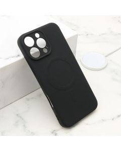 Maska VELVET TOUCH MagSafe za iPhone 16 Pro Max, crna - F119964
