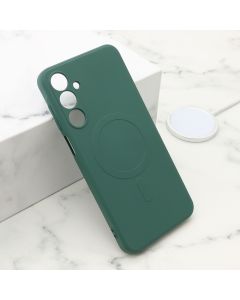 Maska za Samsung Galaxy A16 4G/A16 5G VELVET TOUCH MagSafe tamno zelena