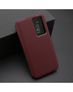 Maska BI FOLD Smart Window za Samsung S921B Galaxy S24 5G, bordo - F120303