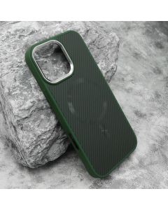 Maska CARBON MagSafe za iPhone 16 Pro Max, zelena (big camera) - F120789