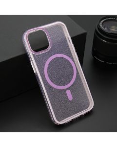 Futrola CRYSTAL MagSafe za iPhone 13, ljubičasta