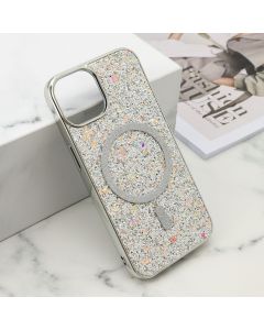 Futrole GLAM GLOW MagSafe za iPhone 13, srebrna - F121183