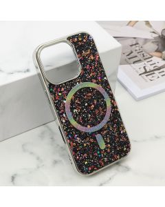 Maska za iPhone 16 Pro (63) GLAM GLOW MagSafe crna