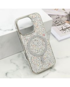 Futrole GLAM GLOW MagSafe za iPhone 16 Pro, srebrna - F121187
