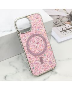 Futrole GLAM GLOW MagSafe za iPhone 15, roza - F121189