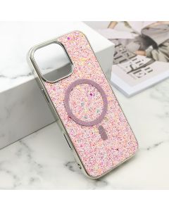 Futrole GLAM GLOW MagSafe za iPhone 16 Pro Max, roza - F121197