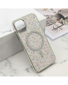 Futrole GLAM GLOW MagSafe za iPhone 11, srebrna - F121203