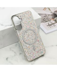 Futrole GLAM GLOW MagSafe za Samsung A366B Galaxy A36 5G, srebrna - F121215